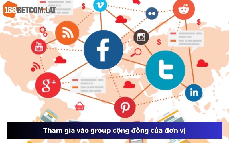 Tham gia group liên hệ 188bet qua các trang mạng xã hội